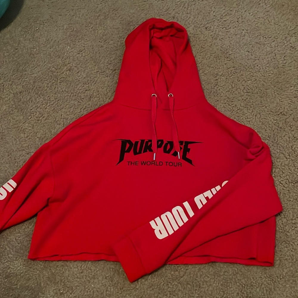 Justin Bieber Purpose Tour Cropped Hoodie